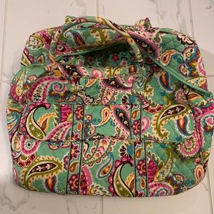 Vera Bradley Pink and Mint Green Travel Bag